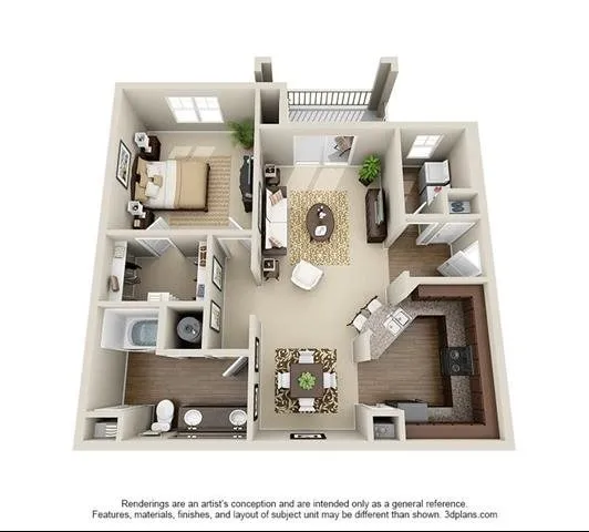 1 Bedroom | 1 Bath | 929 SF