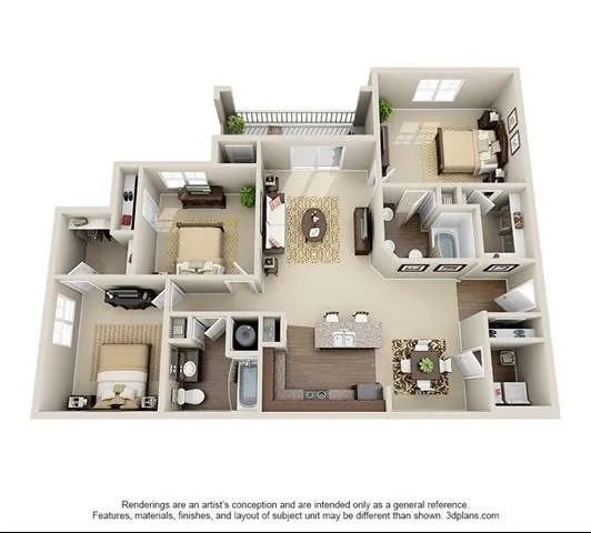 3 Bedroom | 2 Bath | 1381 SF