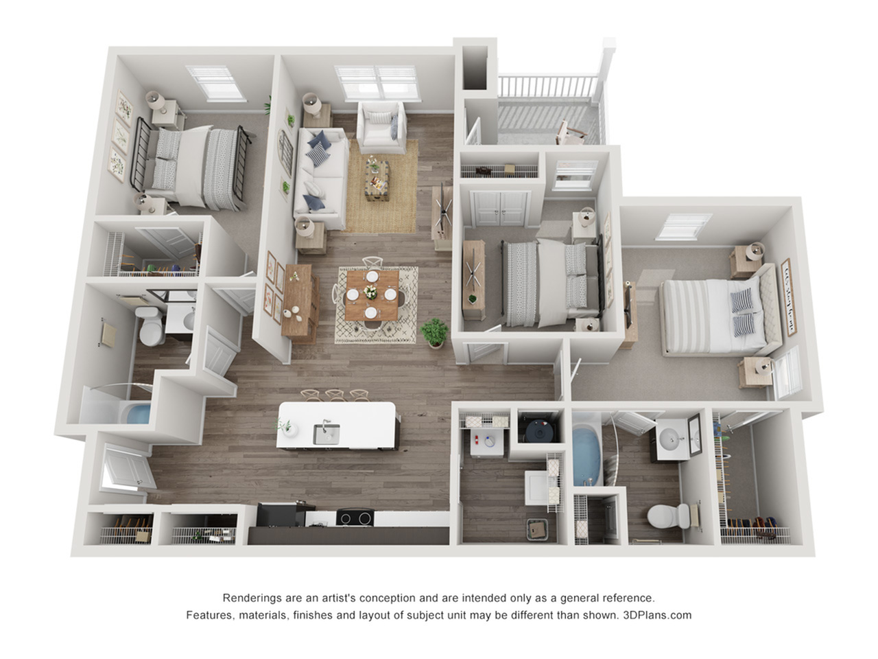 The Majestic 3D Floor Plan Image