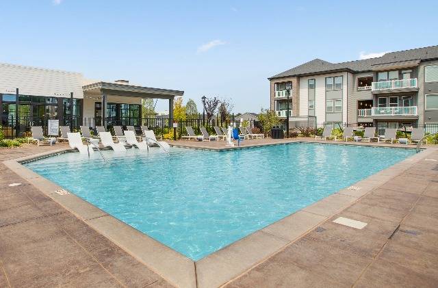 Swimming Pool with Lounge Chairs