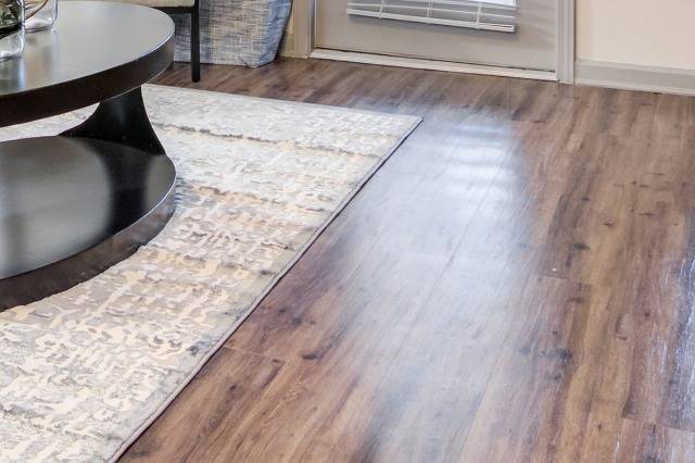 Closeup of Hardwood-Style Flooring in Living Area
