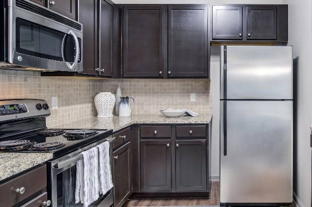 Stainless Steel Appliances in Kitchen