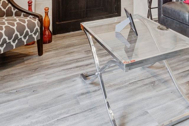 Closeup of Hardwood-Style Flooring in Living Area