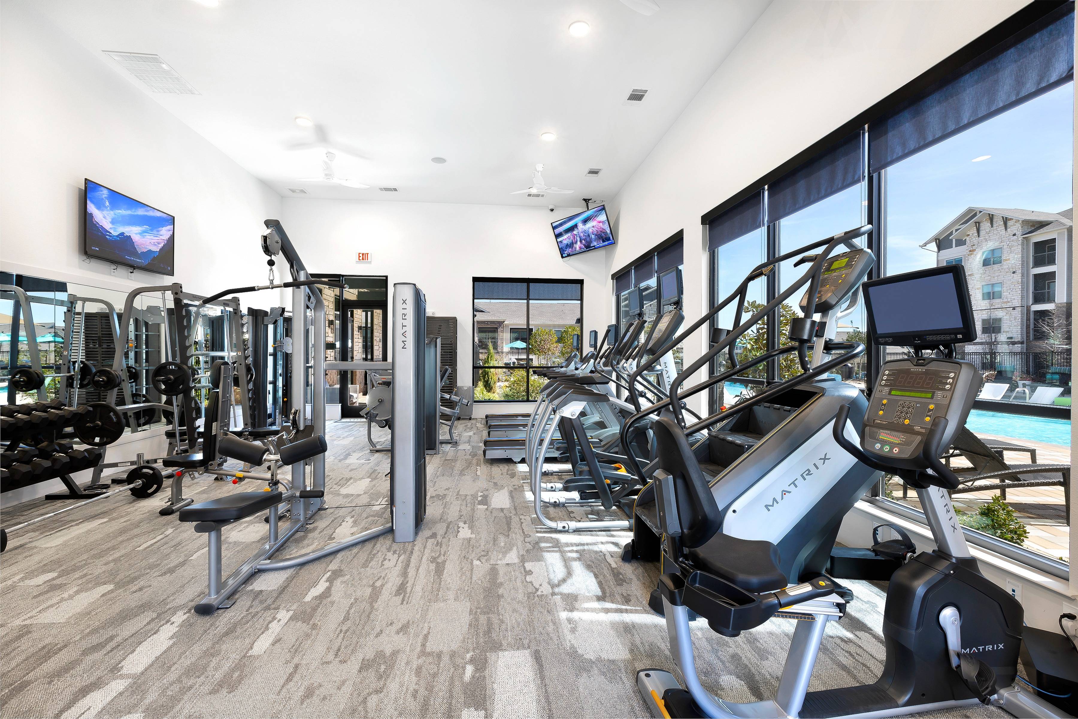 Fitness Center with Cardio and Free Weights