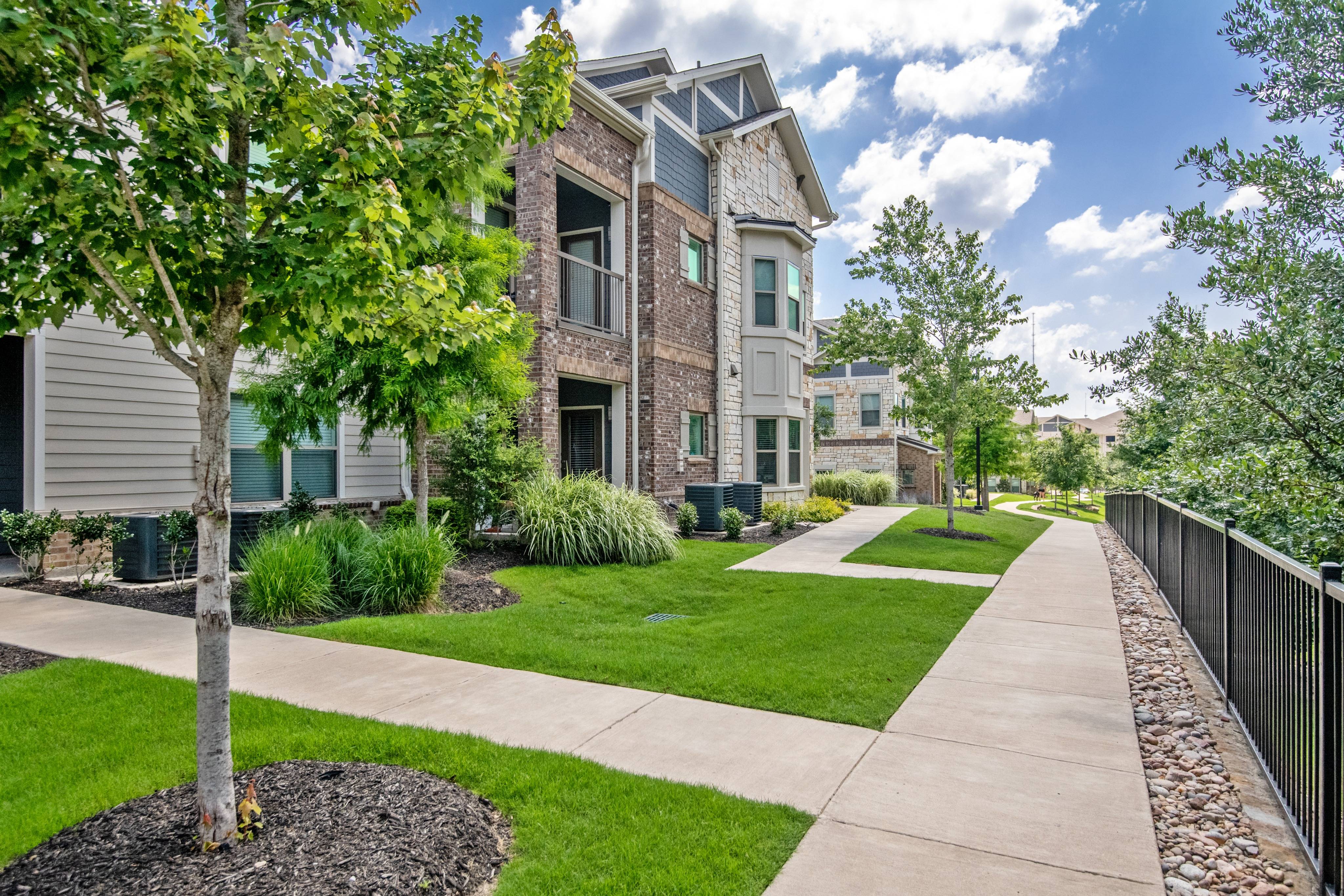 Walking/Biking Paths Behind Apartment Buildings