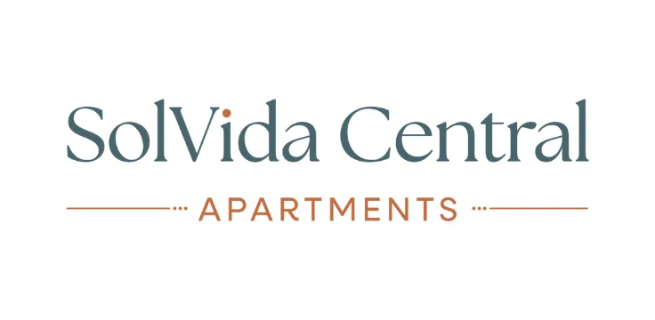 Elegant logo for SolVida Central Apartments featuring modern typography and minimalist design.