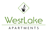 Elegant WestLake logo featuring a green diamond above stylish text, embodying luxury and tranquility.