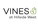Elegant Vines at Hillside West logo with a modern leaf design, symbolizing luxury and growth.