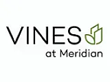 Vines at Meridian logo featuring a modern, minimalist design with a green leaf symbol.