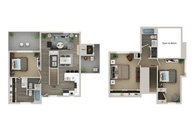 Three Bedroom One and Half Bath Floor Plan