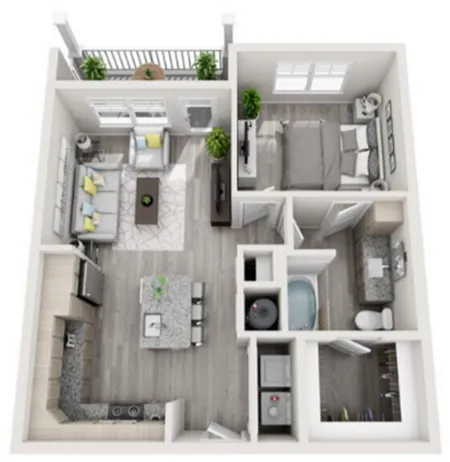 One Bedroom Floor Plan
