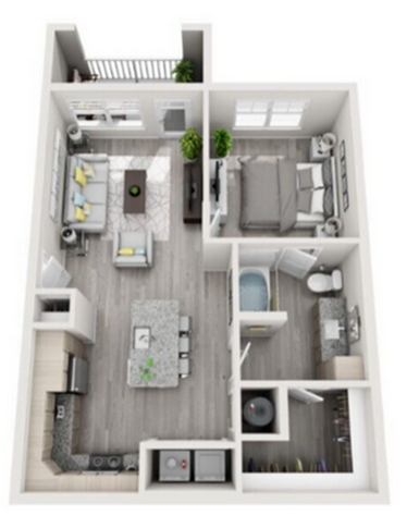 One Bedroom Floor Plan