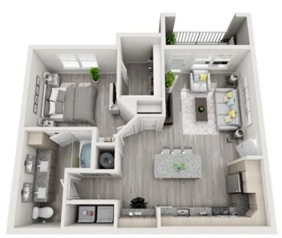 One Bedroom Floor Plan