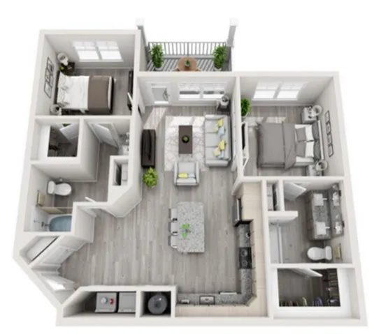 Two Bedroom Floor Plan
