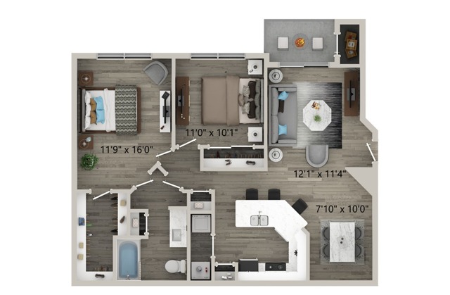 Two Bedroom One Bath