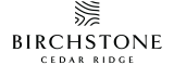 Elegant Birchstone Cedar Ridge logo with a modern design element.