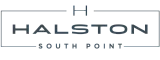 Elegant logo for Halston South Point featuring modern typography and clean design.