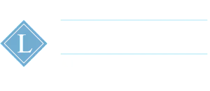 Elegant diamond-shaped logo with the letter 'L' in a refined blue hue.