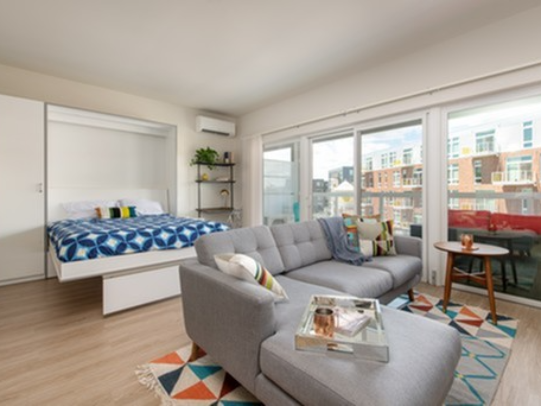 terrace living area | Rhythm | Milwaukee Apartments