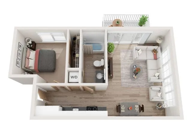 Trio 1 Bedroom - 657 SF