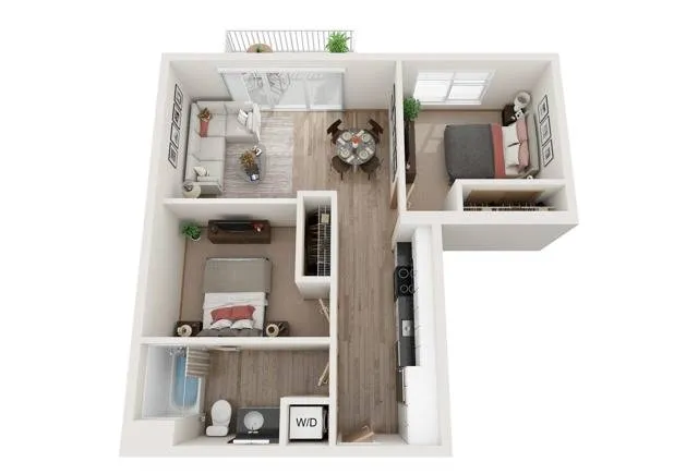 2 Bed / 1 Bath - 778 SF