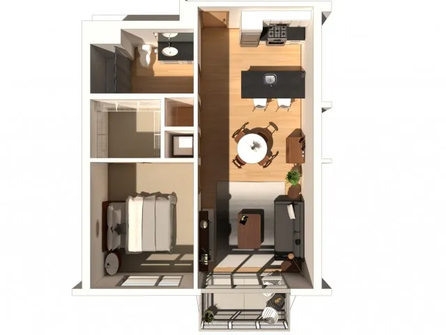 Ivy - 1 Bed / 1 Bath - 665 SF