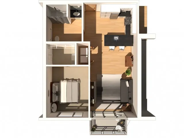 Arbor - 1 Bed / 1 Bath - 682 SF