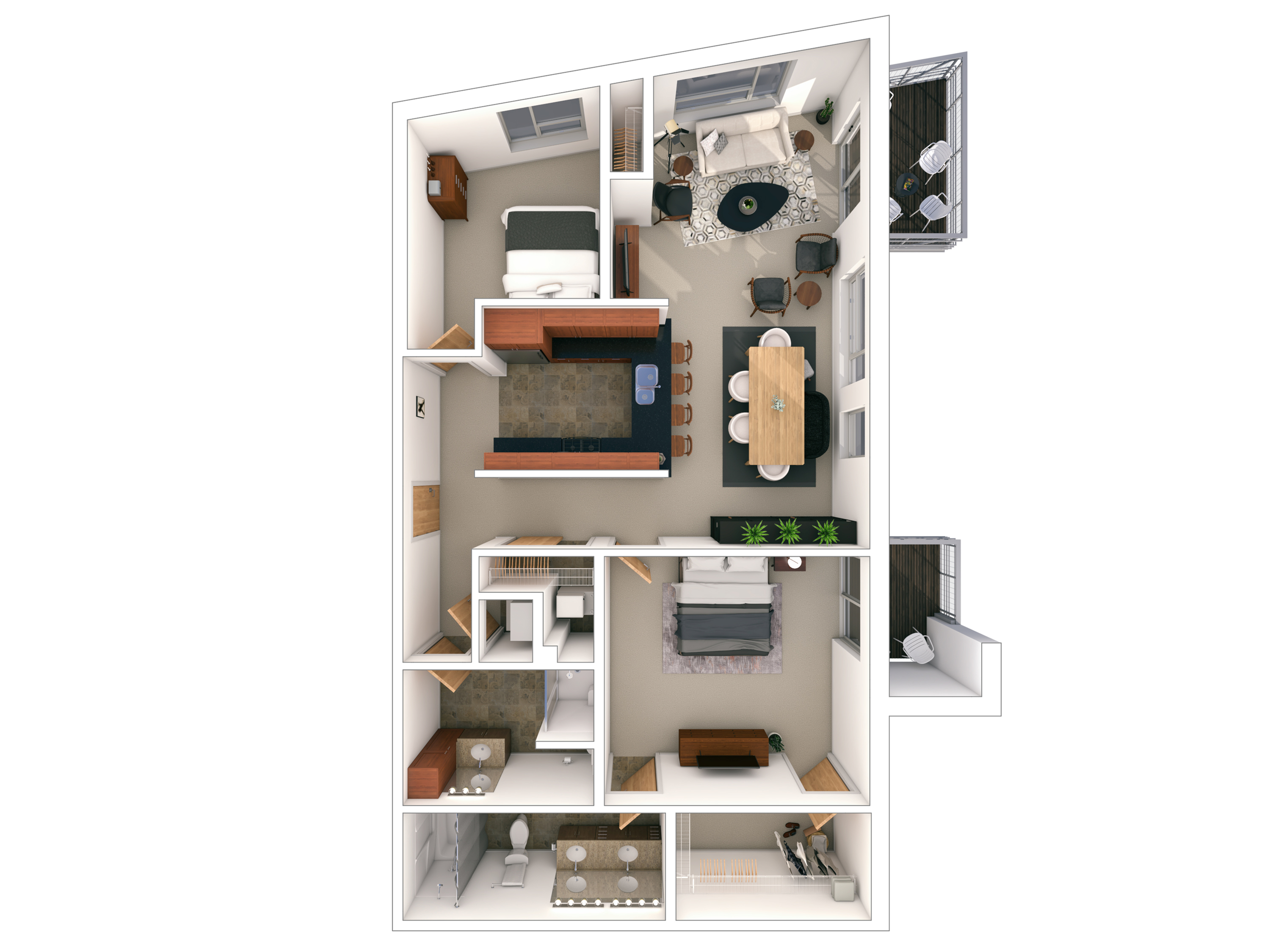 2 Bed / 2 Bath - 1,434 SF