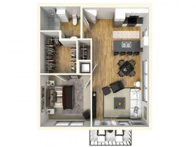 1 Bed / 1 Bath - 652 SF