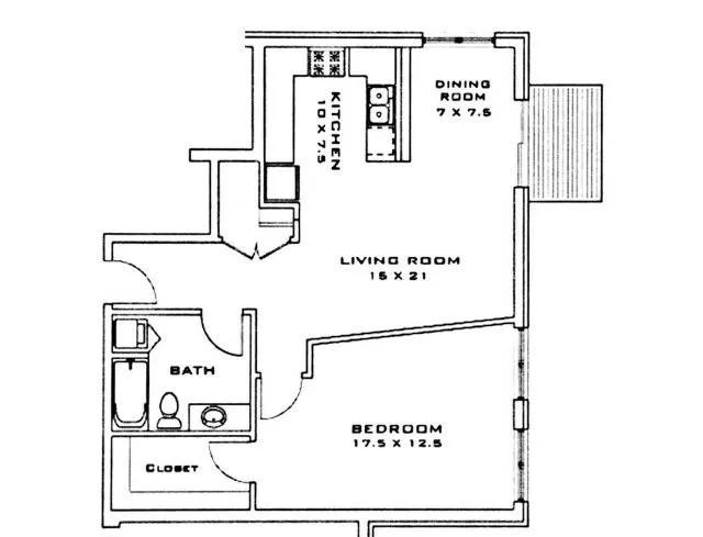1 Bed / 1 Bath - 800 SF