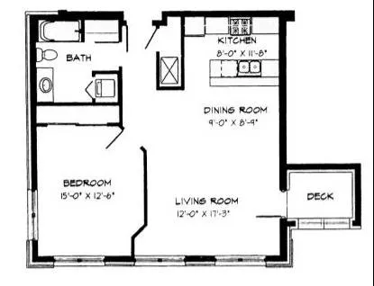 1 Bed / 1 Bath - 816 SF