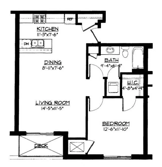 1 Bed / 1 Bath - 772 SF