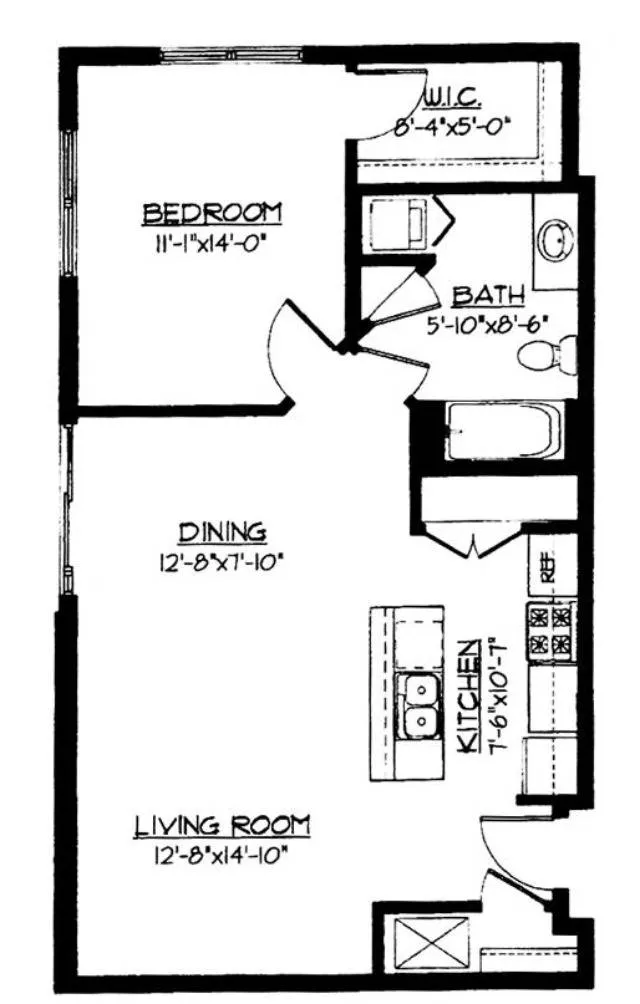 1 Bed / 1 Bath - 754 SF