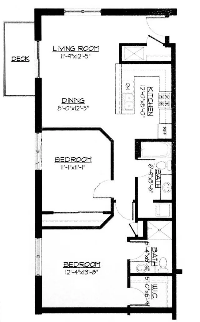 2 Bed / 2 Bath - 1,070 SF
