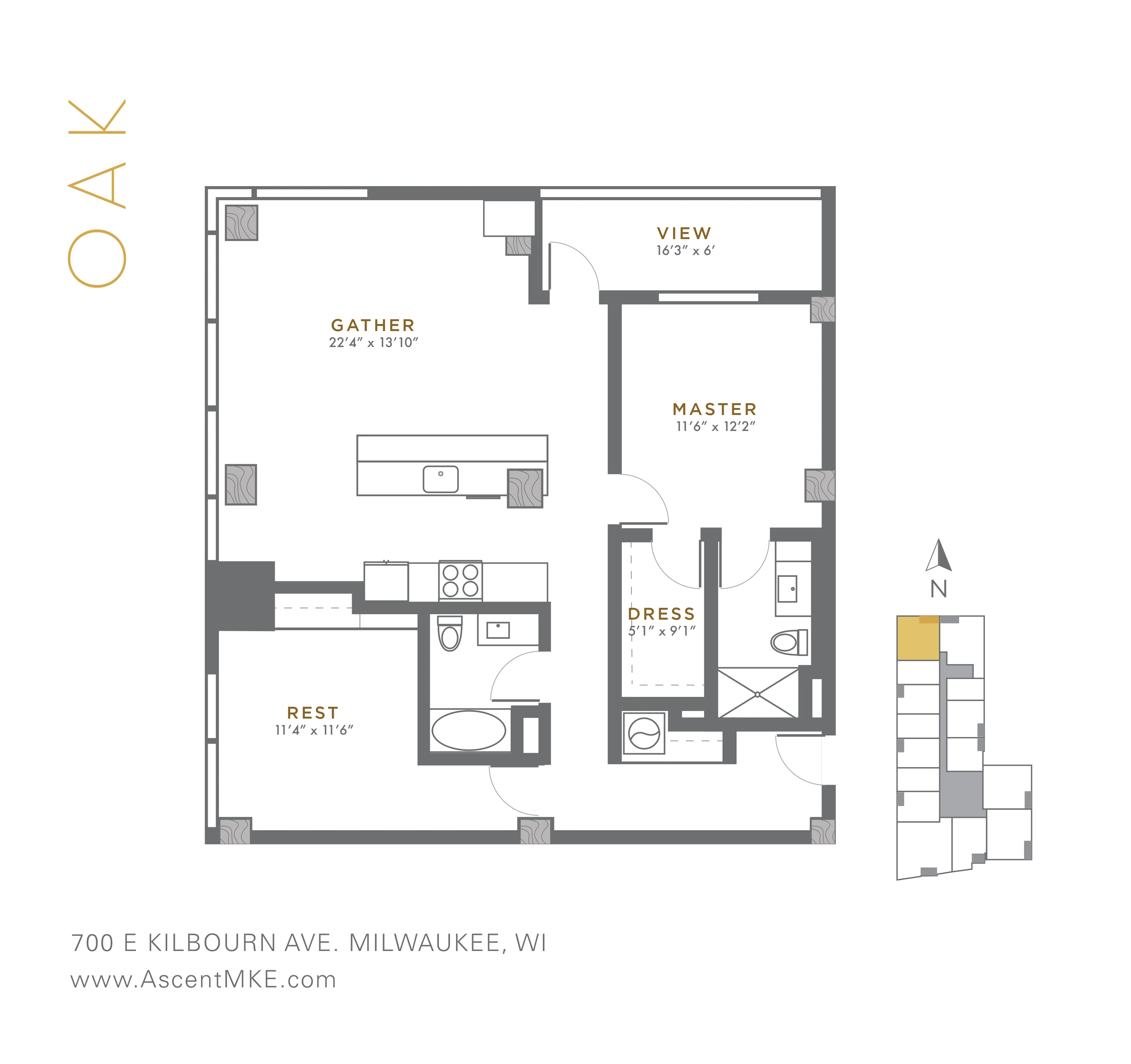 Oak floor plan