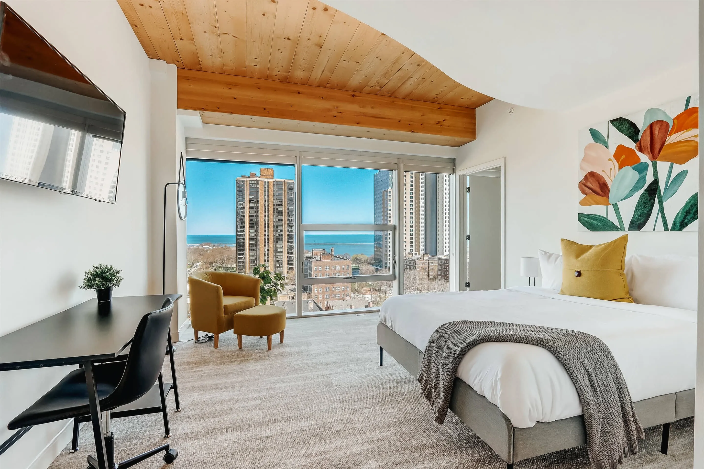 furnished 2 br plus den