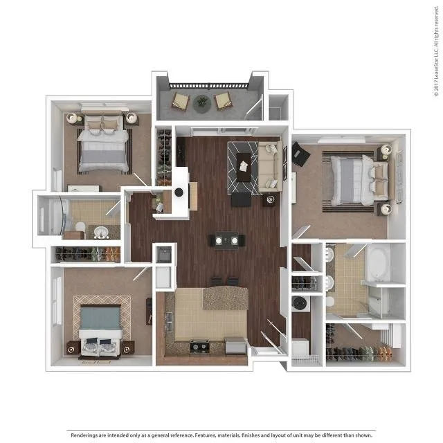 3 bedroom 2 bath floor plan