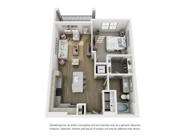 1 bedroom 1 bath floor plan