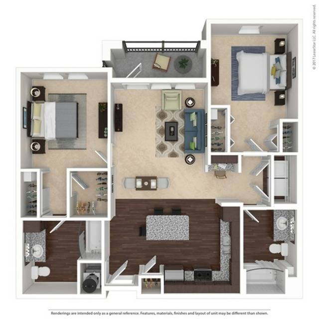 Spacious Two Bedroom Two Bathroom with Open Concept