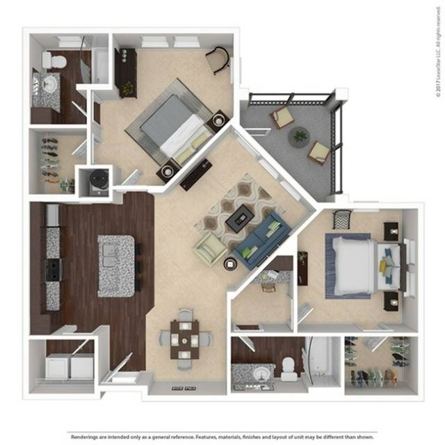 Spacious Two Bedroom Two Bathroom with Open Concept and Patio