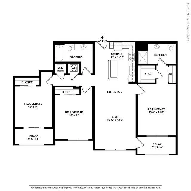 Spacious Three Bedroom and Two Bathroom with Open Concept