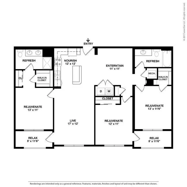 Spacious Three Bedroom and Two Bathroom with Open Concept