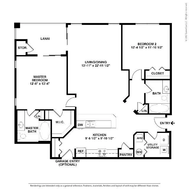 Spacious Two Bedroom Two Bathroom with Open Concept