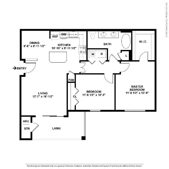 Spacious Two Bedroom One Bathroom with Open Concept