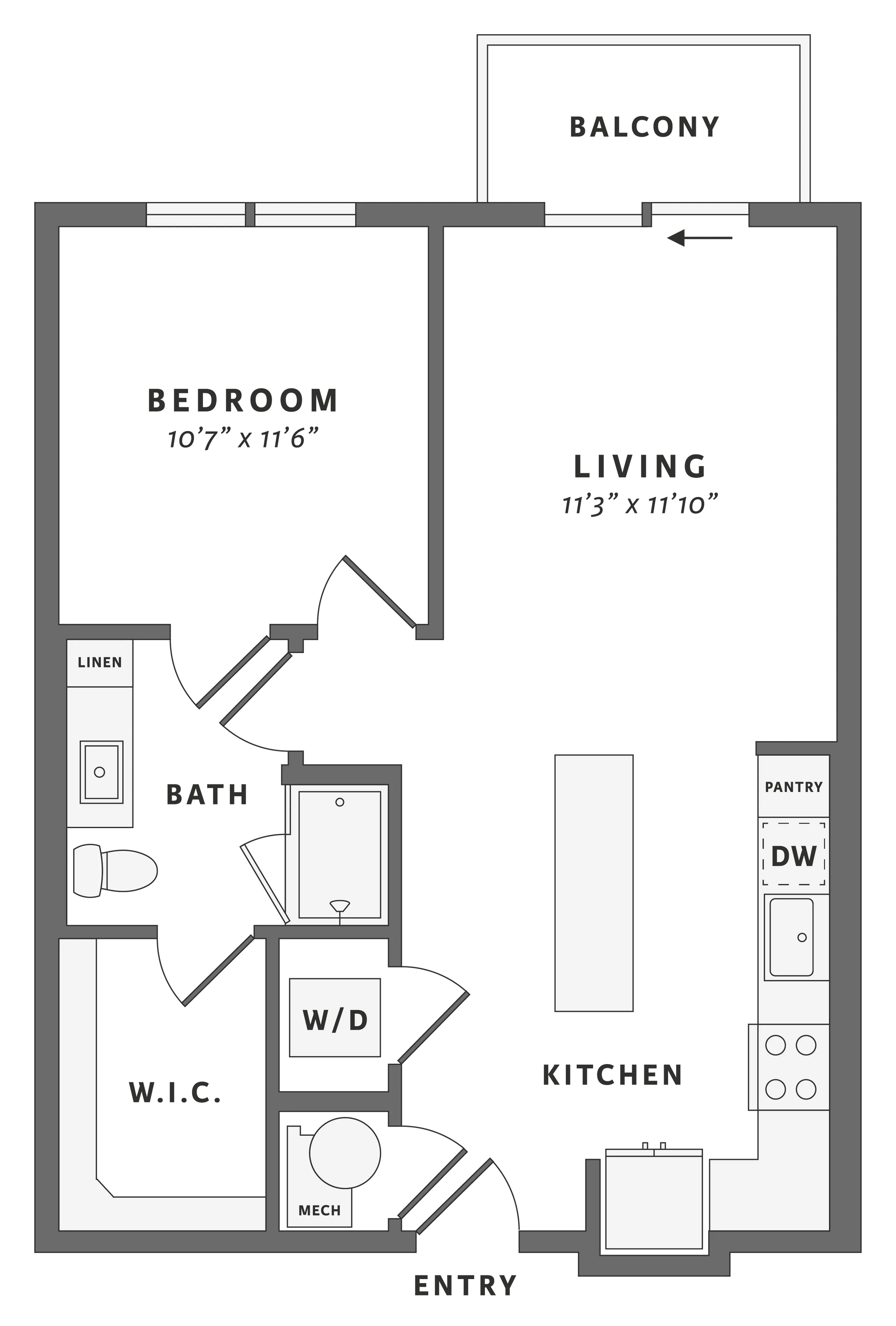 One bedroom