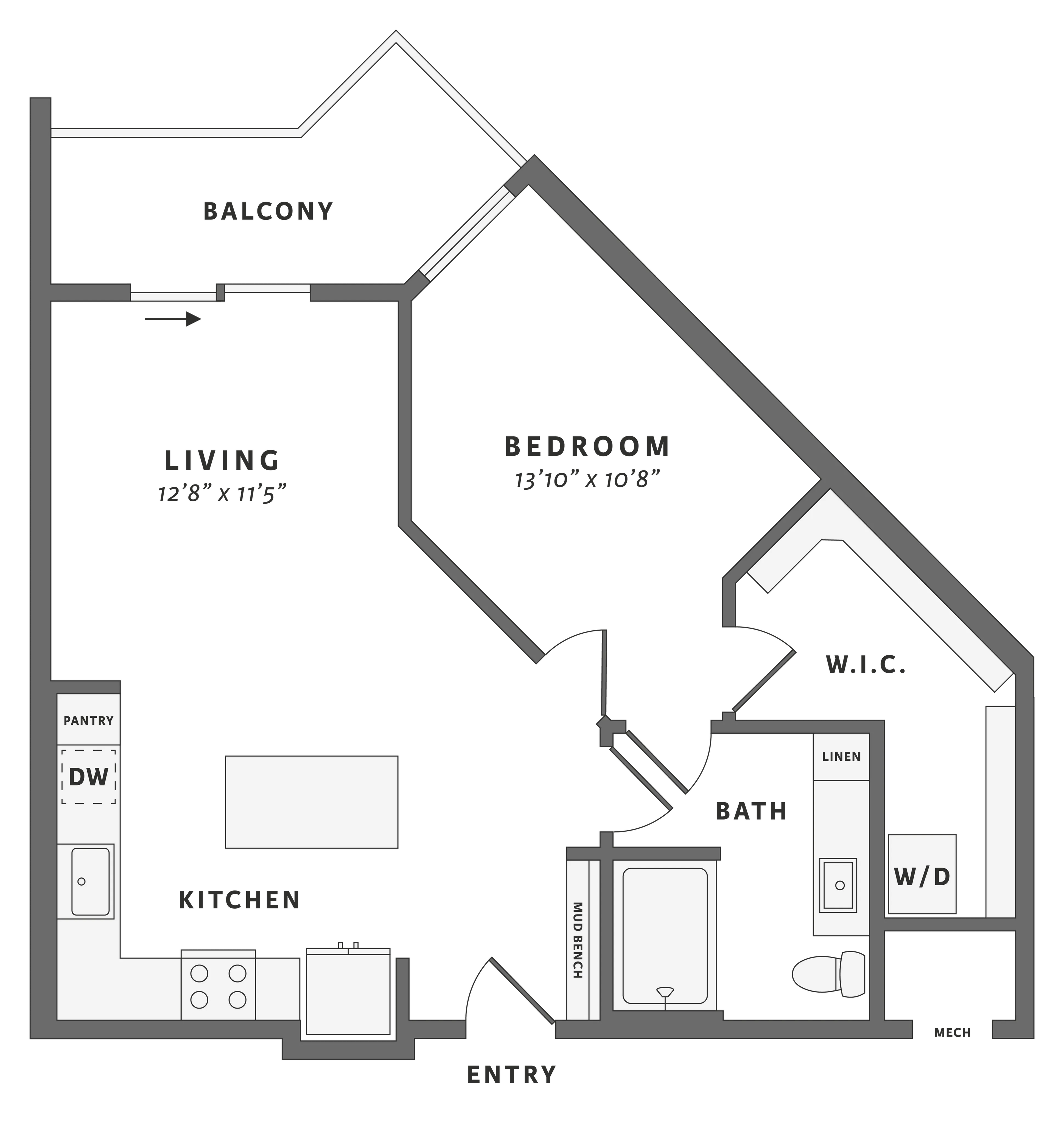 One bedroom