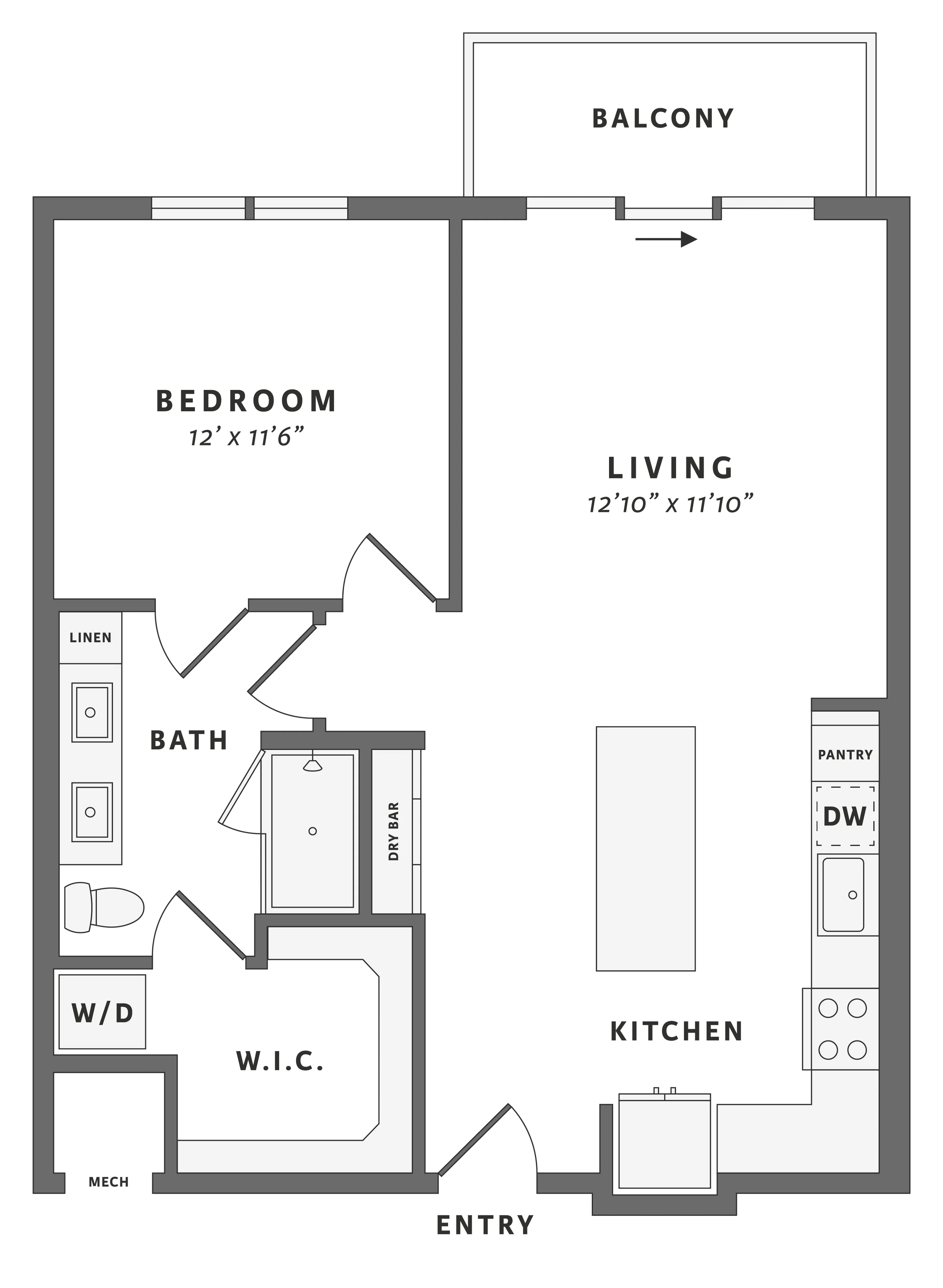 One bedroom