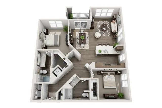 Spacious Two Bedroom Two Bathroom with Open Concept