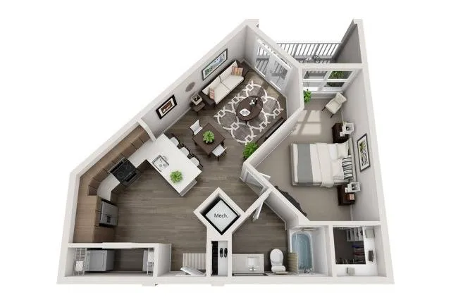 One Master Bedroom One Bathroom