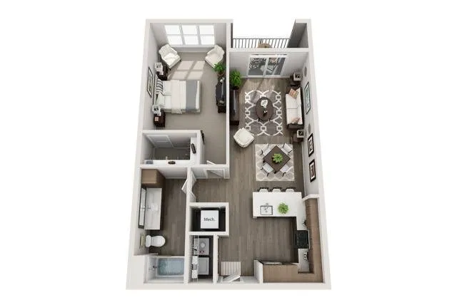 One Master Bedroom One Bathroom
